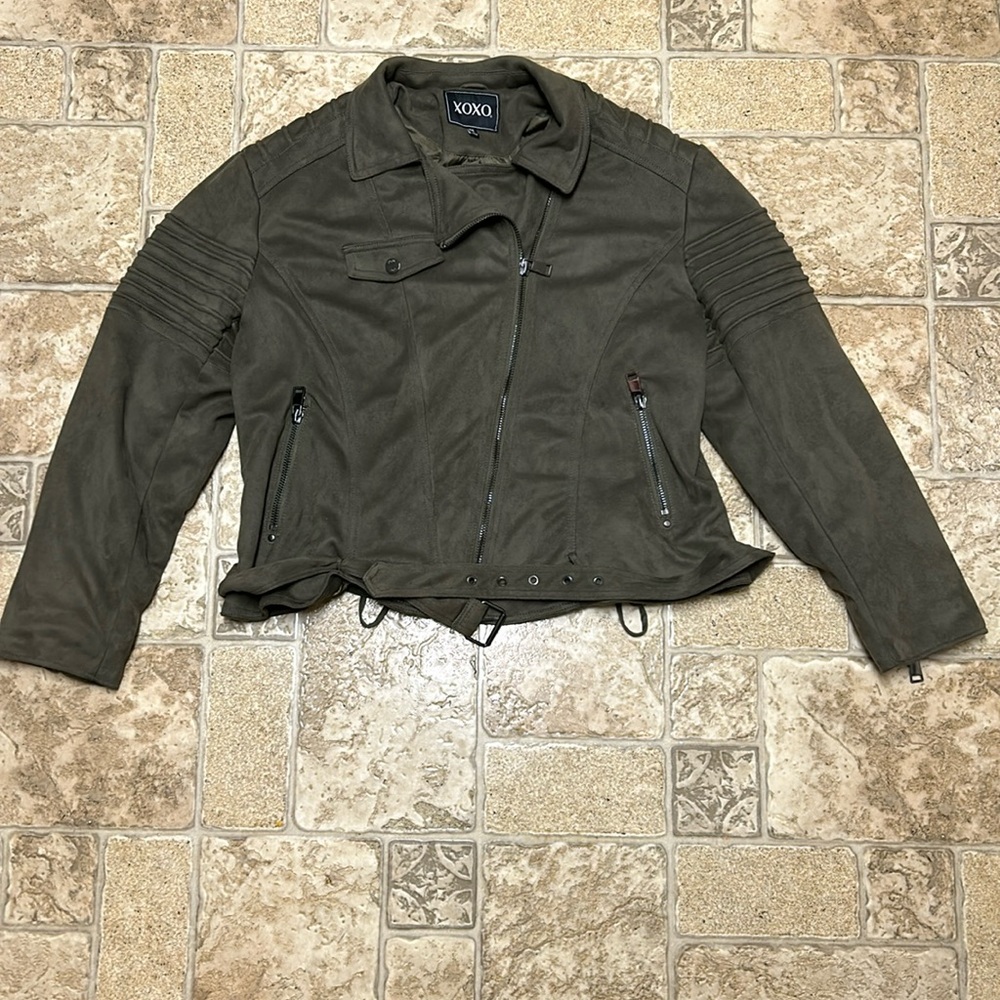 XOXO Faux Suede Moto Jacket